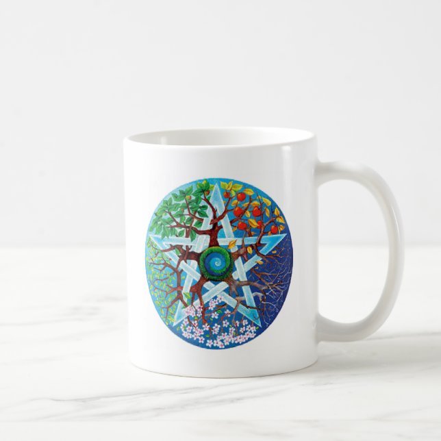 Caneca De Café pentacle-estações (Direita)