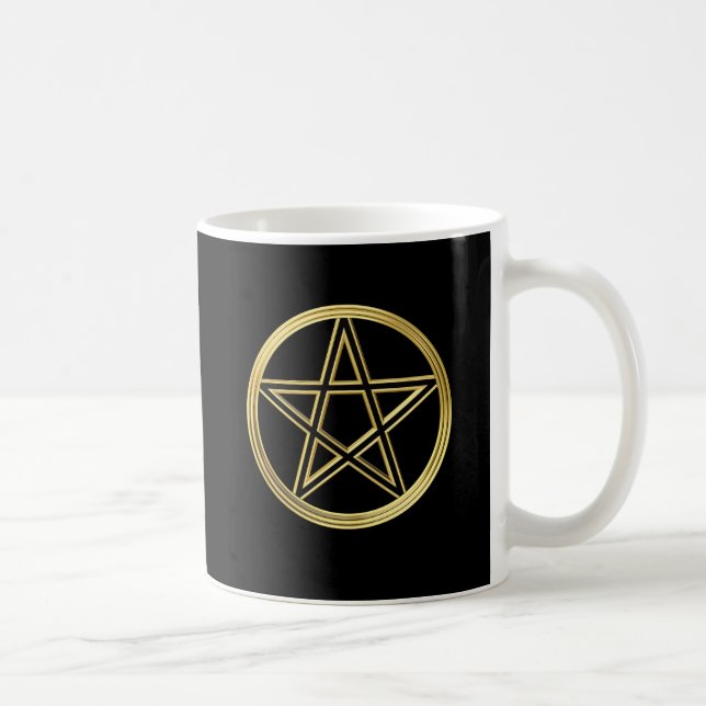 Caneca De Café Pentagrama dourado (Direita)