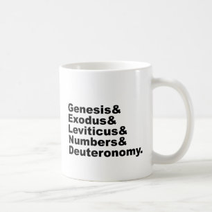 Caneca De Café Pentateuch Números de Leviticus do Êxodo Genesi