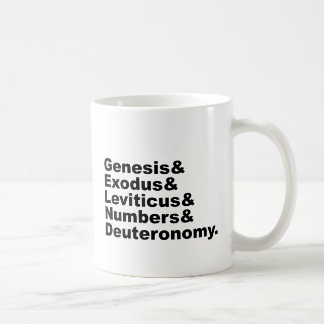 Caneca De Café Pentateuch| Números de Leviticus do Êxodo Genesis. (Direita)