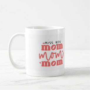Caneca De Café Peônia para a Mamãe no Dia das Mães Sinto sua falt