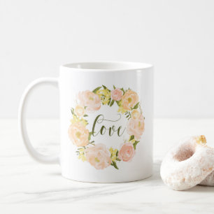 Caneca De Café Pêonias Laranja Pastel   Alojamento