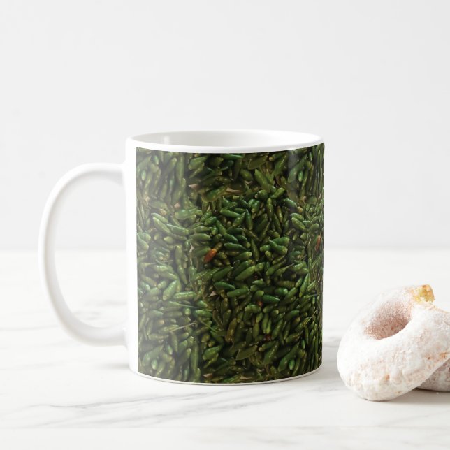Caneca De Café Pepper Verde (Com Donut)