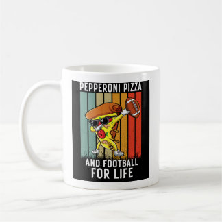 Caneca De Café Pepperoni Pizza E Futebol Americano Para A Vida