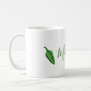 Caneca De Café Peppers verdes personalizados