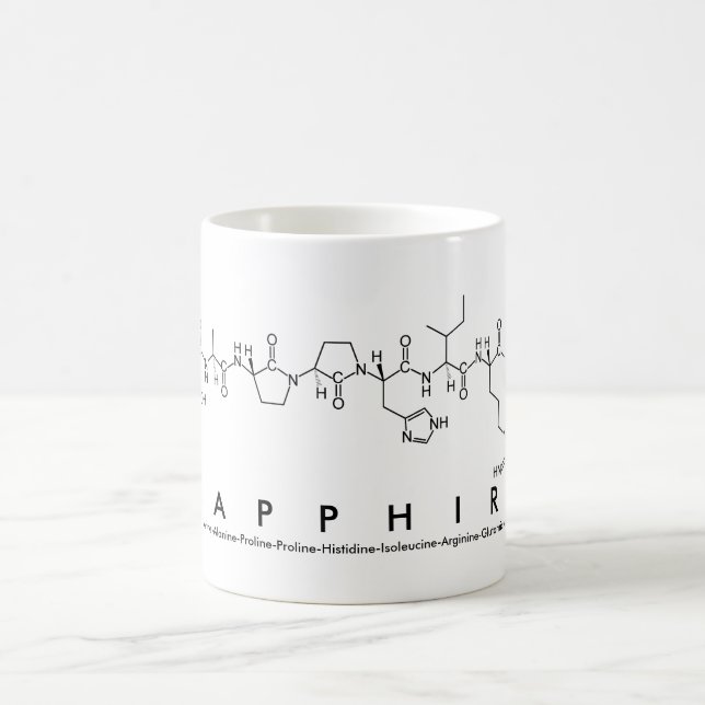 Caneca De Café Péptido apphire nome mug (Centro)