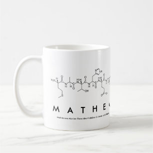 Caneca De Café Péptido Mathea nome mug