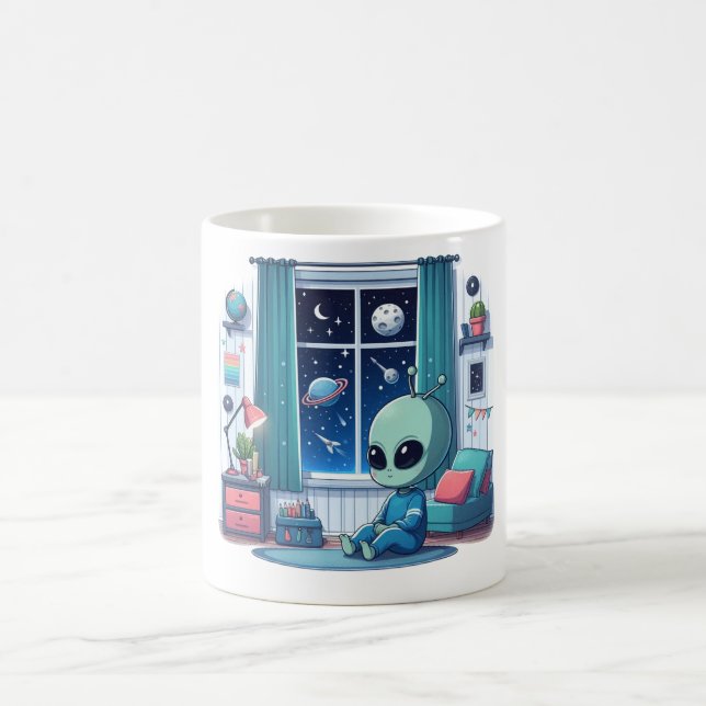 Caneca De Café Pequena alienígena (Centro)