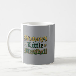 Caneca De Café Pequena Almôndega da Mamãe Citação Engraçada