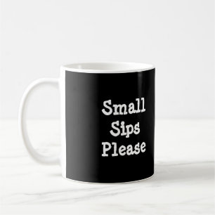 Caneca De Café Pequena Citação Engraçada com Texto Branco