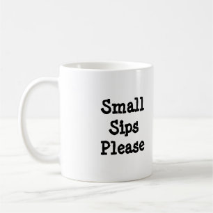 Caneca De Café Pequena Citação Engraçada com Texto Preto