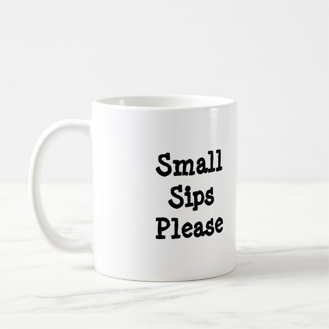 Caneca De Café Pequena Citação Engraçada com Texto Preto (Esquerda)