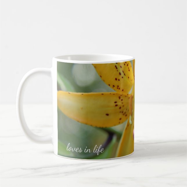 Caneca De Café Pequena Flor Amarelo (Esquerda)