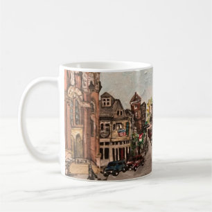 Caneca De Café Pequena Itália, Cleveland Ohio Painting em uma ca