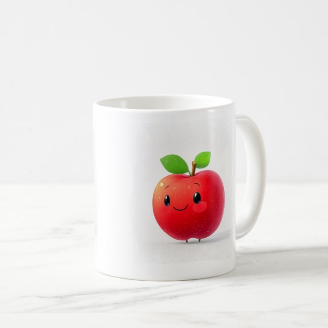 Caneca De Café Pequena Maçã (Frente Esquerda)