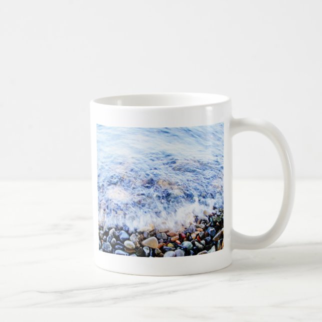 Caneca De Café Pequena onda e pedras coloridas (Direita)