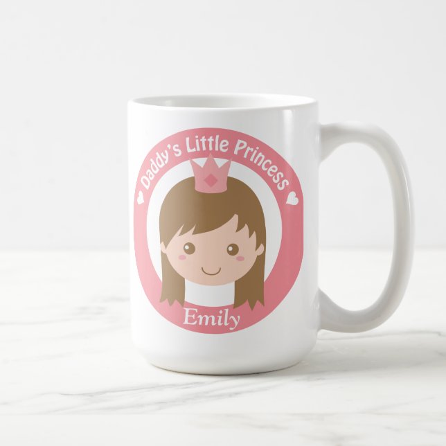 Caneca De Café Pequena Princesa do Papai Princesa Fofa com Tiara (Direita)