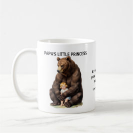 Caneca De Café Pequena Princesa do Papai Urso de Arte Folclórica