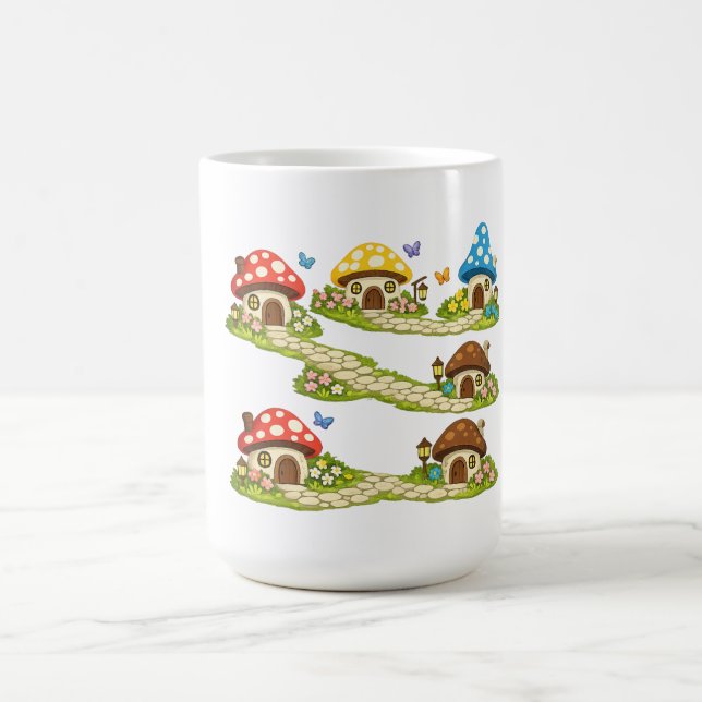 Caneca De Café Pequena Vila de Cogumelos (Centro)