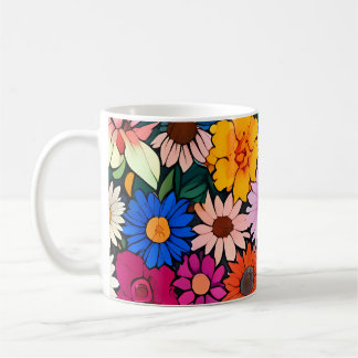 Caneca De Café Pequenas cabeças de flores bonitas