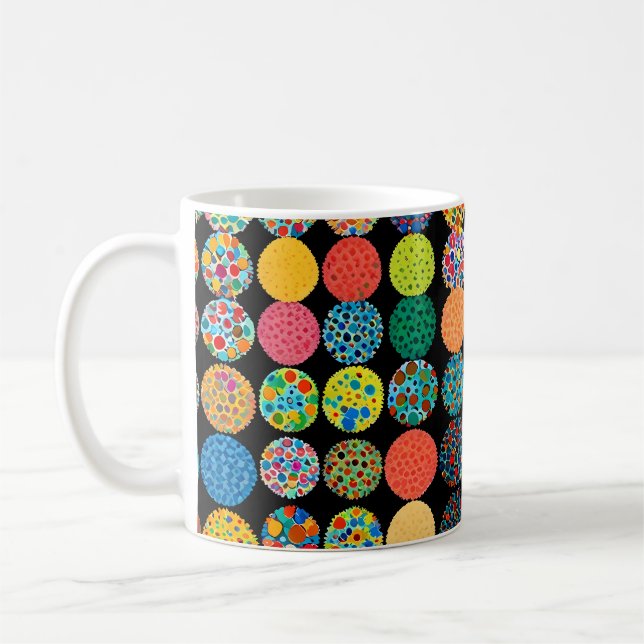 Caneca De Café Pequenas cabeças de flores bonitas (Esquerda)