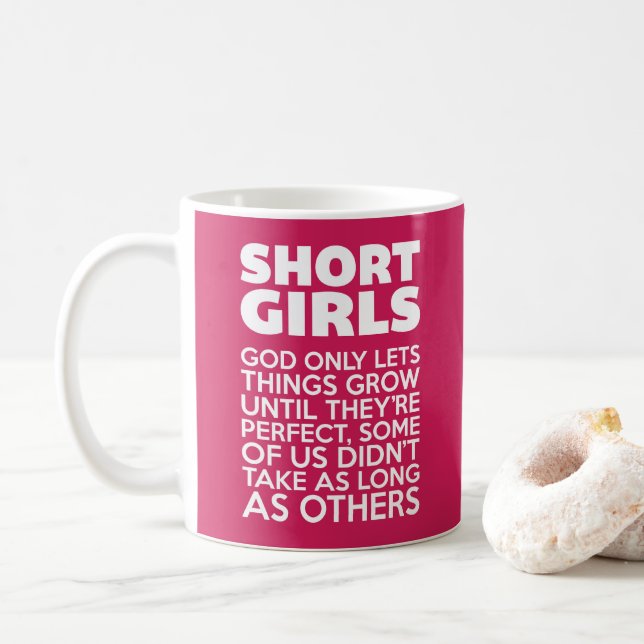 Caneca De Café Pequenas Meninas Engraçadas Citação (Com Donut)