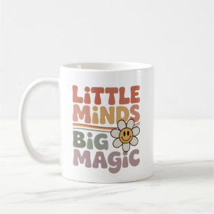 Caneca De Café Pequenas Mentes Grandes Sonhos Citação Retro de Pr