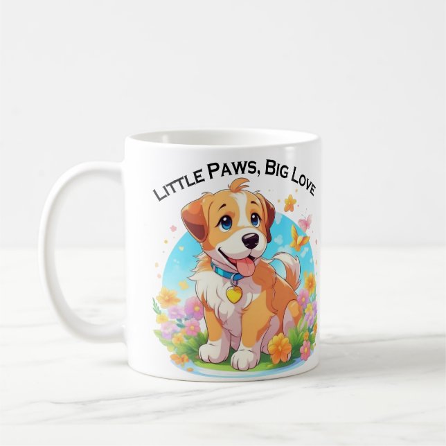 Caneca De Café Pequenas Patas Bonitas Grande Amor (Esquerda)