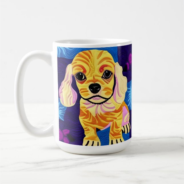Caneca De Café Pequeno Cocker Spaniel Puppy Como Design (Esquerda)