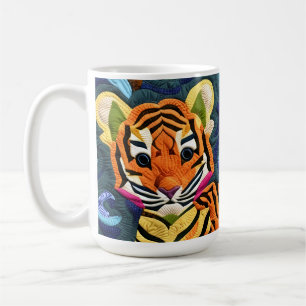 Caneca De Café Pequeno Cubo De Tigre Como Design