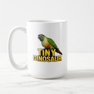 Caneca De Café Pequeno Dinossauro Conure Bochecha Verde