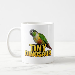 Caneca De Café Pequeno Dinossauro Conure Bochecha Verde