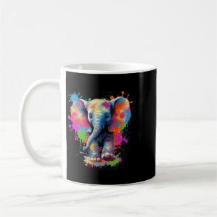 Caneca De Café Pequeno Elefante Com Olhos Googly E Colorido
