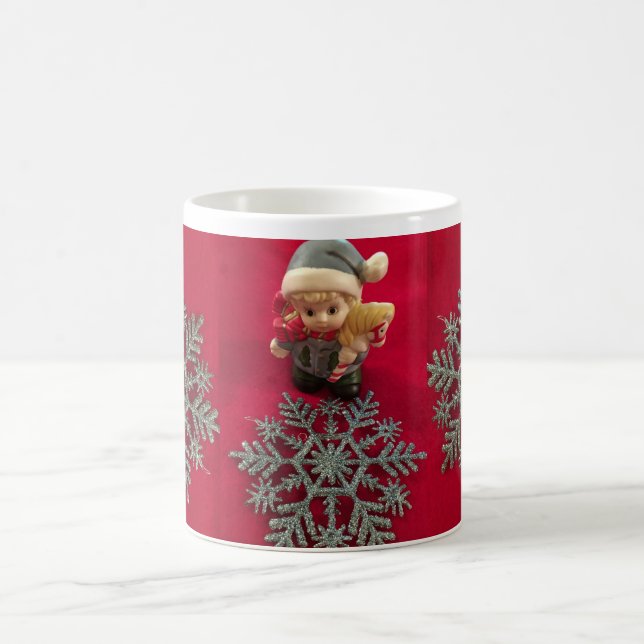 Caneca De Café Pequeno Elf Silver Snowflake Coffee Mug (Centro)