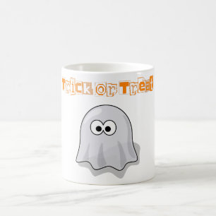 Caneca De Café Pequeno GHOST no Halloween, Trick ou Treat?