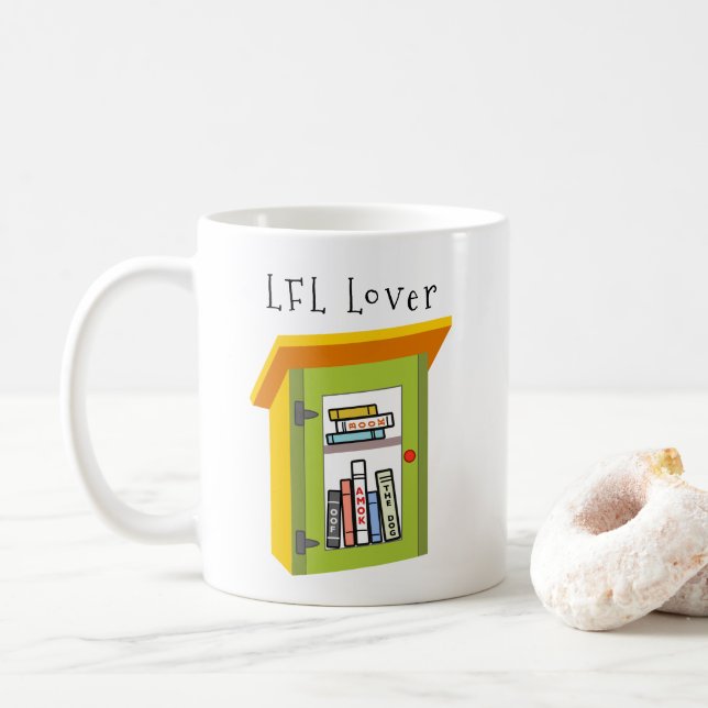 Caneca De Café Pequeno LFL (Biblioteca Livre) (Com Donut)
