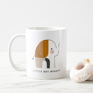 Caneca De Café Pequeno, mas poderoso   Elefante minimalista