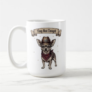 Caneca De Café Pequeno Mas Resistente Chihuahua Cowboy - Arte Oci