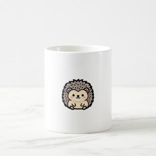 Caneca De Café Pequeno Ouriço – Ilustração Fofa Kawaii
