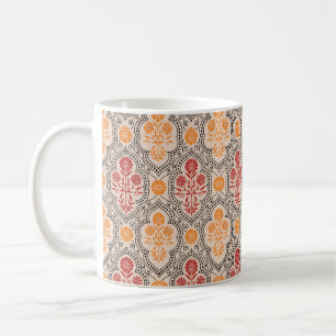 CANECA DE CAFÉ PEQUENO PADRÃO DE FLORES MÚGHPLOS DESIGN DE FUNDO