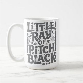 Caneca De Café Pequeno Raio de Humor Negro no Halloween