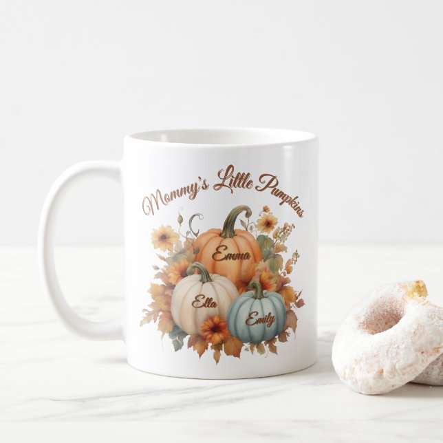 Caneca De Café Pequenos Abóboras da Mamãe  (Com Donut)