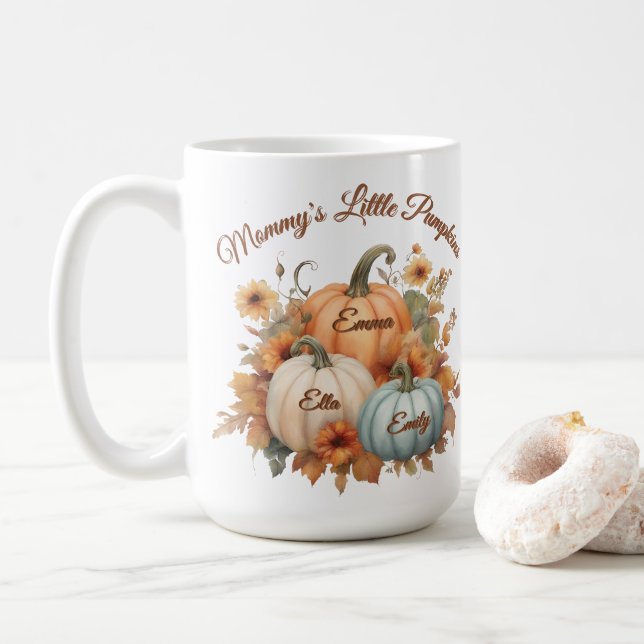 Caneca De Café Pequenos Abóboras da Mamãe  (Com Donut)
