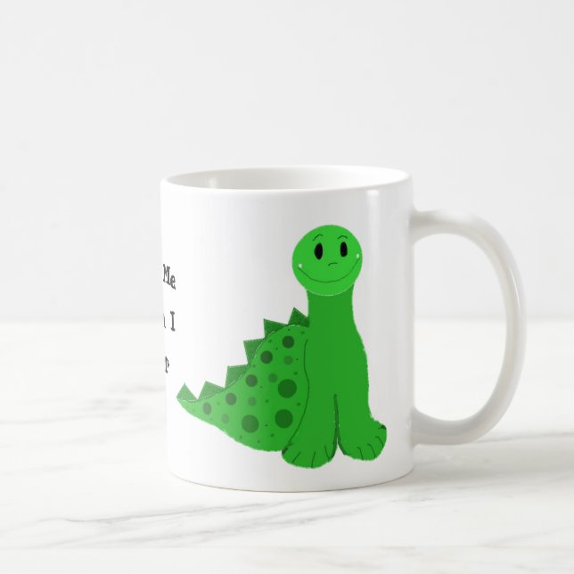Caneca De Café Pequenos Dinossauros Verdes (Direita)
