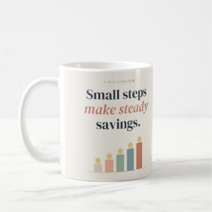 Caneca De Café Pequenos Passos Fazem Economias Constantes Citação
