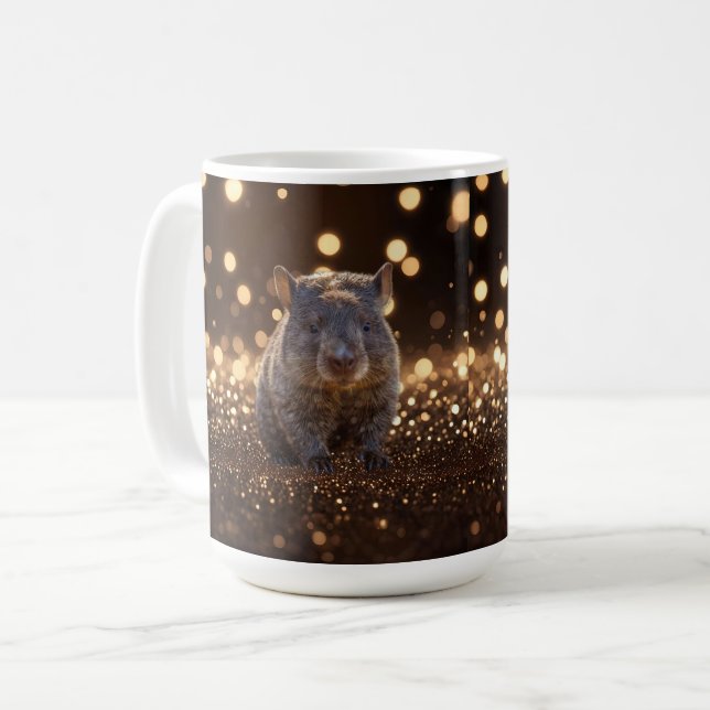 Caneca De Café Pequenos Sonhos de Wombat, (Frente Esquerda)