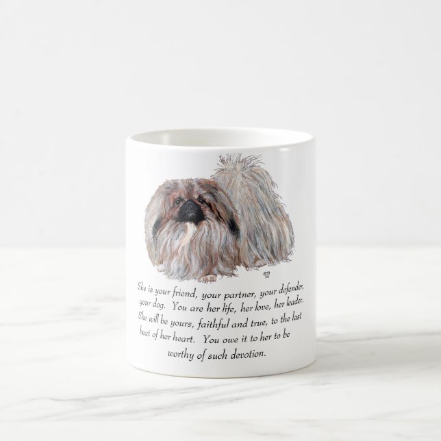 Caneca De Café Pequinês Lembrança - FÊMEA (Centro)