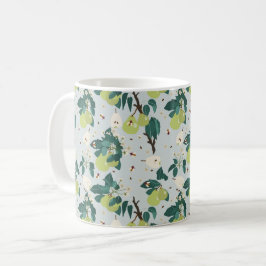 Caneca De Café Peras e Abelhas num Jardim Botânico Floral