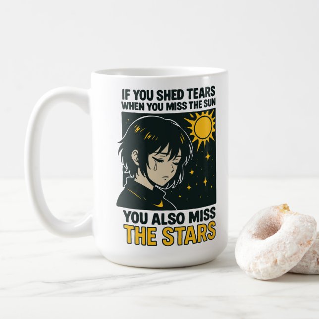 Caneca De Café Perca as estrelas (Com Donut)