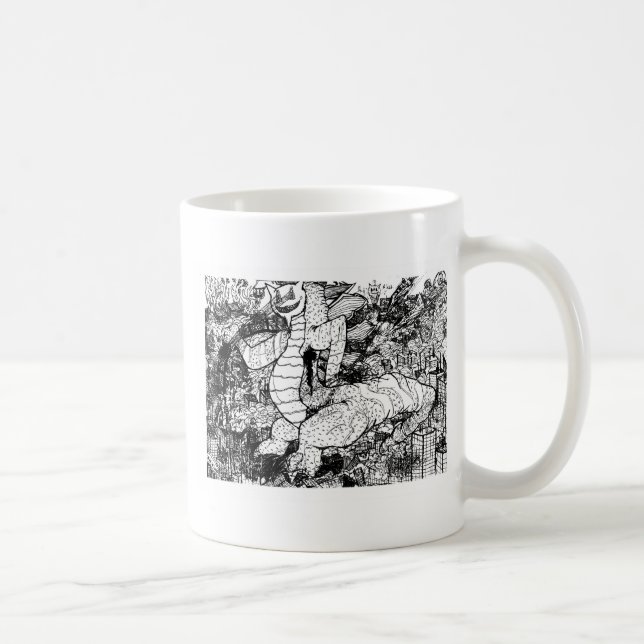 Caneca De Café Percentum Godzilla (Direita)